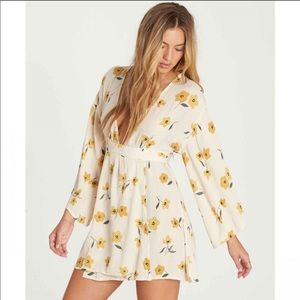 Billabong floral wrap dress